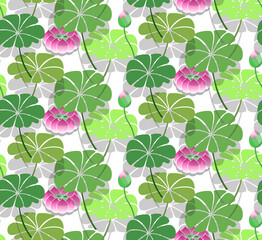 lotus floral pattern seamless