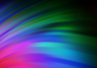 Obraz premium Dark Multicolor, Rainbow vector template with bent lines.