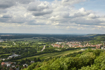 Obraz premium Panoramic view of a german city.