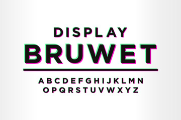 Vibrant stylish fonts set. Typeface design modern. vector illustration.