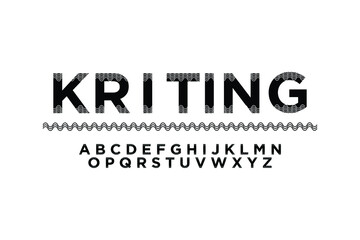 Vector of abstract wave font and alphabet. vector illustrator.