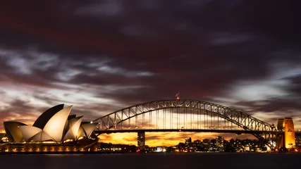 Papier Peint photo Sydney Harbour Bridge Sydney Harbour Sunset 