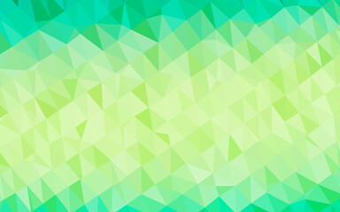 Fototapeta premium Light Green, Yellow vector triangle mosaic texture.