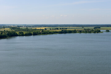 Naklejka premium view of the lake in the summer
