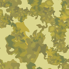Fototapeta premium Forest camouflage of various shades of yellow and green colors