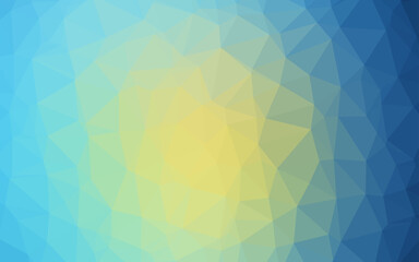 Light Blue, Yellow vector abstract polygonal texture.