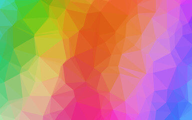 Light Multicolor, Rainbow vector polygonal pattern.