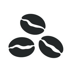Coffee beans graphic icon. Sign coffee beans isolated on white background. Vector illustration