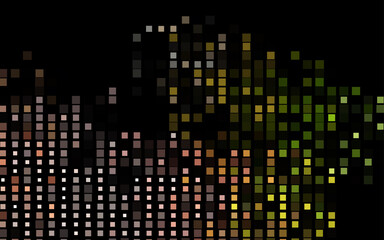 Dark Green, Red vector template with crystals, rectangles.