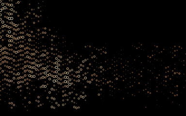 Dark Black vector background with bubbles.
