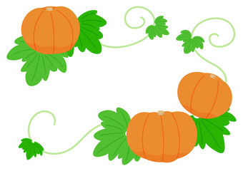 ハロウィンのカボチャフレームイラスト