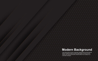 Obraz premium Illustration vector graphic of abstract background black with brown line modern