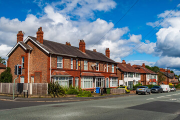 Fototapeta na wymiar Terraced houses in Manchester, United Kingdom