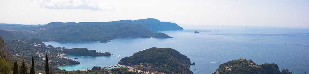 Fototapeta na wymiar View of the Corfu coastline, Greece