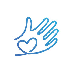 Love Hand Illustration Logo