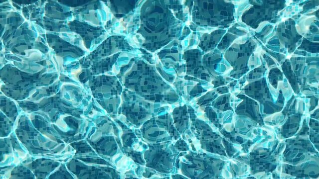 Swimming Pool Water With Light Reflections