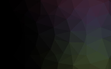 Obraz premium Dark Green vector abstract polygonal texture.