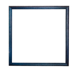 Fototapeta premium Narrow dark blue square frame for text, picture, photo, image, text, isolated on a white background