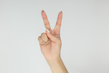 Finger Spelling the Alphabet in American Sign Language (ASL). The letter K