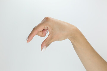 Finger Spelling the Alphabet in American Sign Language (ASL). The letter Q