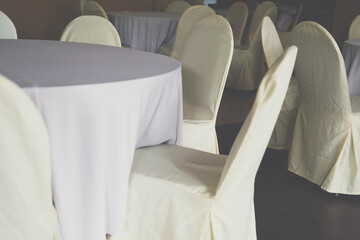 dining table chair arrangement for banquet catering service