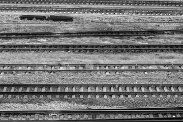 Abstract striped pattern from rails black and white