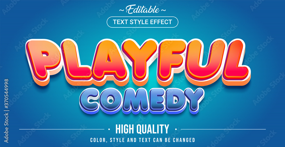 Aufkleber editable text style effect - playful theme style.