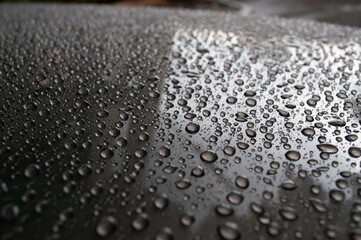 drops of water.Water droplets on a black background