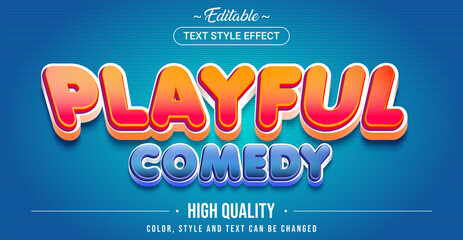 Editable text style effect - Playful theme style.