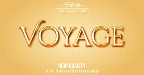 Editable text style effect - Voyage theme style.