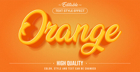 Editable text style effect - Orange theme style.