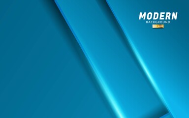 Obraz premium modern premium blue shape background banner design.Overlap layers with paper effect.