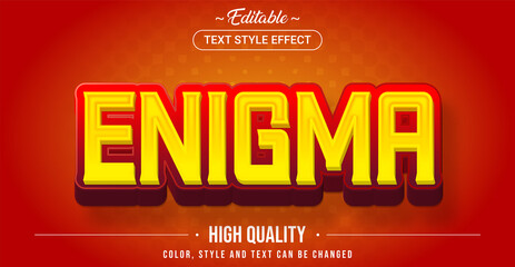 Editable text style effect - Enigma theme style.