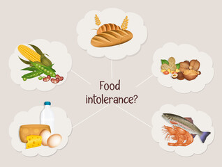 illustration of food intolerance