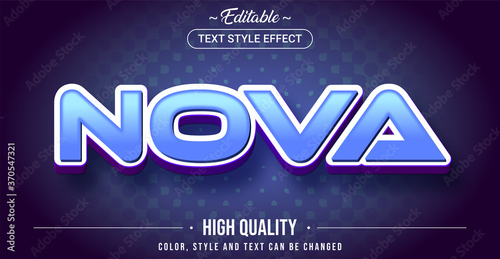 Aufkleber editable text style effect - nova theme style.