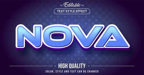 Editable text style effect - Nova theme style.