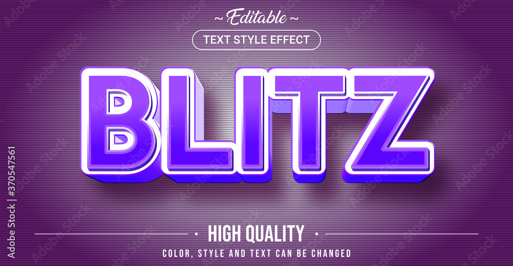 Poster editable text style effect - blitz theme style.