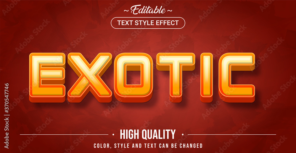 Poster editable text style effect - exotic theme style.