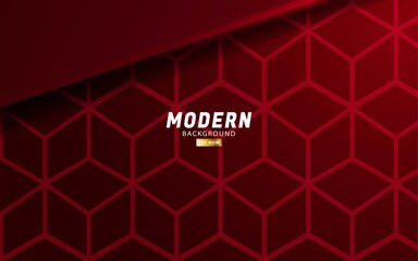 luxury modern red vector background banner design with red line.Overlap layers with paper effect on geometric textured background.vector illustration