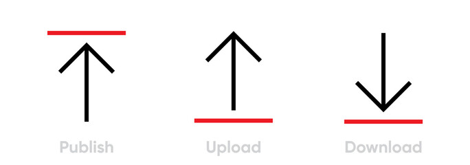 Mini set icons arrows up and down for navigation by interface. Editable vector stroke.