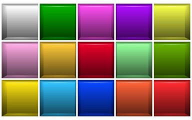 colorful shelf and colorful neon light