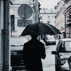 the man under the umbrella