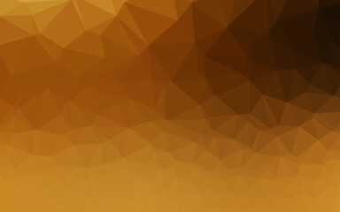 Dark Yellow, Orange vector polygonal template.