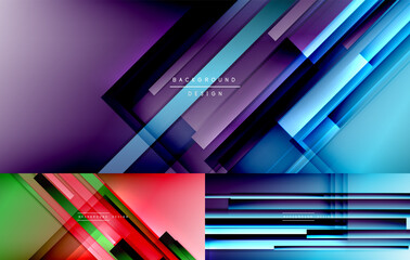 Set of trendy dynamic simple fluid color gradient abstract backgrounds with dynamic lines. Vector Illustrations For Wallpaper, Banner, Background, Card, Book Illustration, landing page