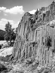 Basalt organ pipes of Panska skala near Kamenicky Senov, Czech Republic