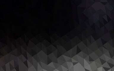 Obraz premium Dark Black vector polygonal background.