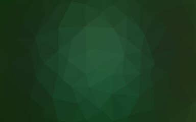 Dark Green vector abstract mosaic pattern.