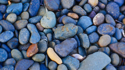 brown stone texture background. pebble stone garden