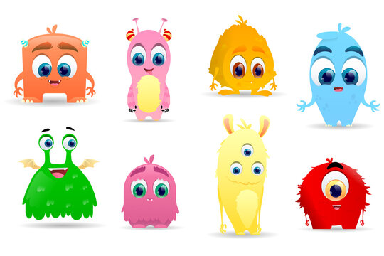 Collection of Cute little monsters