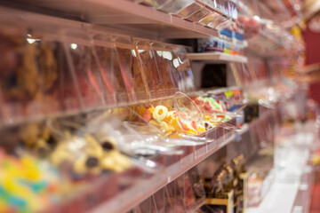 Bonbons en vrac dans un magasin